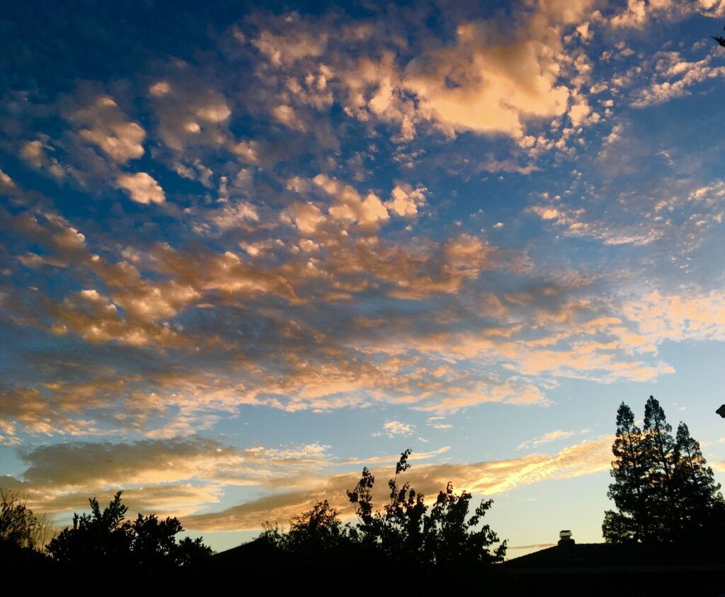A beautiful sunset setting over the Villas.